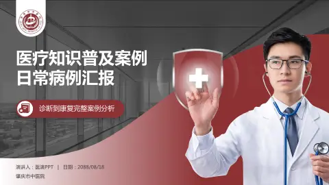 肇庆市中医院医疗知识普及PPT模板