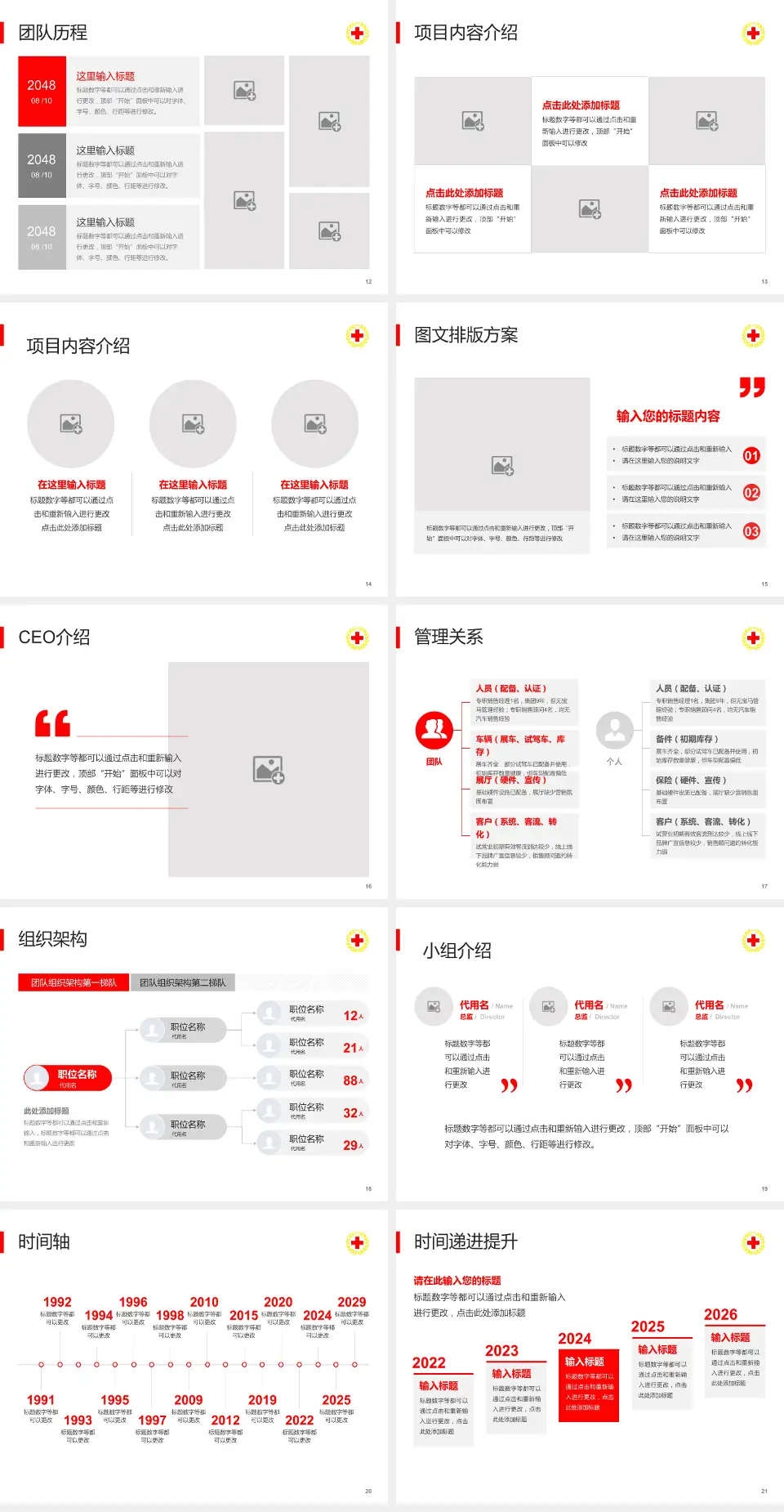 清远市红十字会医院医院管理报告PPT模板4:3格式幻灯片预览图3