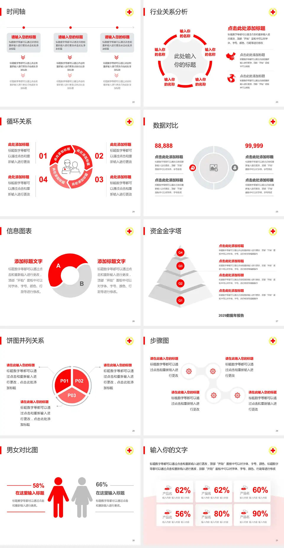 清远市红十字会医院医院管理报告PPT模板4:3格式幻灯片预览图4