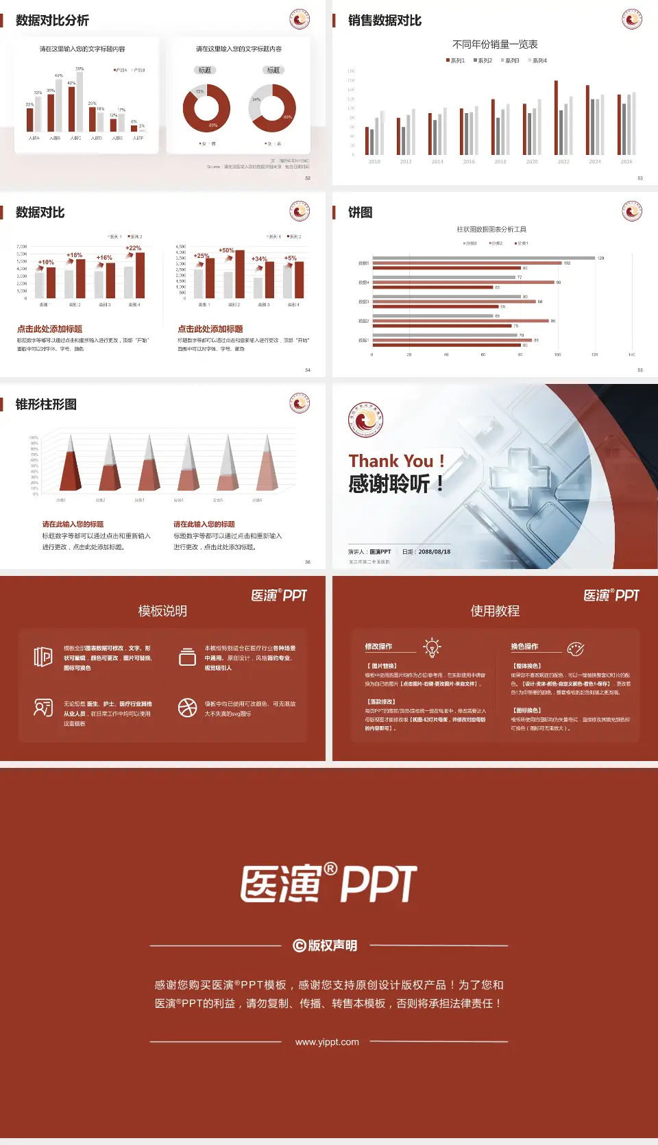 湛江市第二中医医院医疗行业比赛专用PPT模板16:9格式幻灯片预览图7