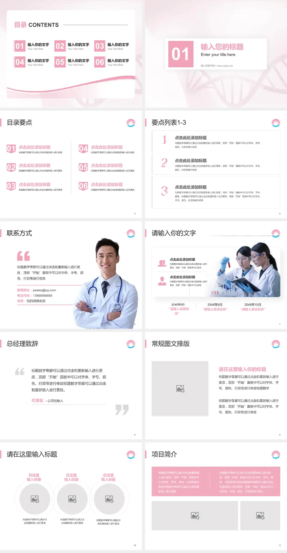 珠海市妇幼保健院项目申请与汇报PPT模板4:3格式幻灯片预览图2