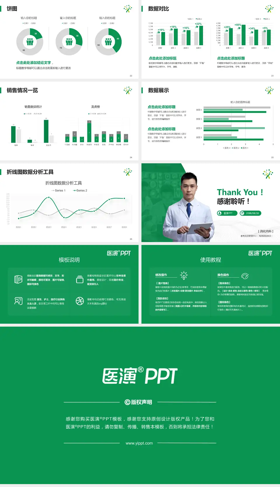 番禺健康管理中心（番禺康复医院）病例分享与讨论PPT模板16:9格式幻灯片预览图4