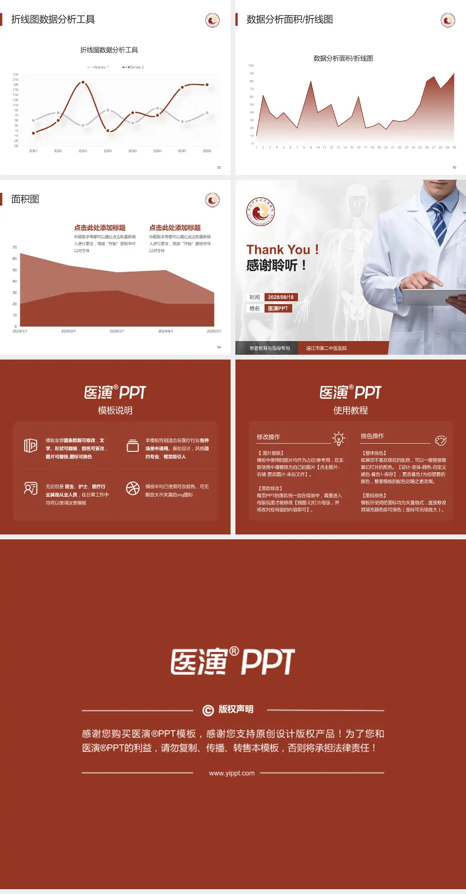 湛江市第二中医医院患者教育与指导PPT模板4:3格式幻灯片预览图7
