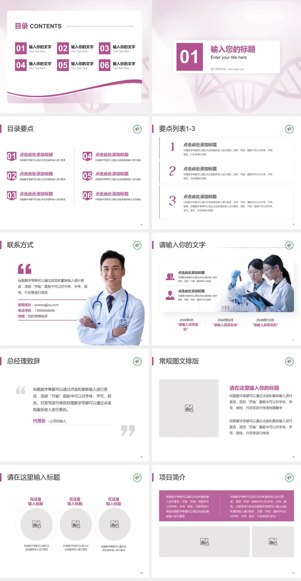 深圳市罗湖区人民医院项目申请与汇报PPT模板4:3格式幻灯片预览图2