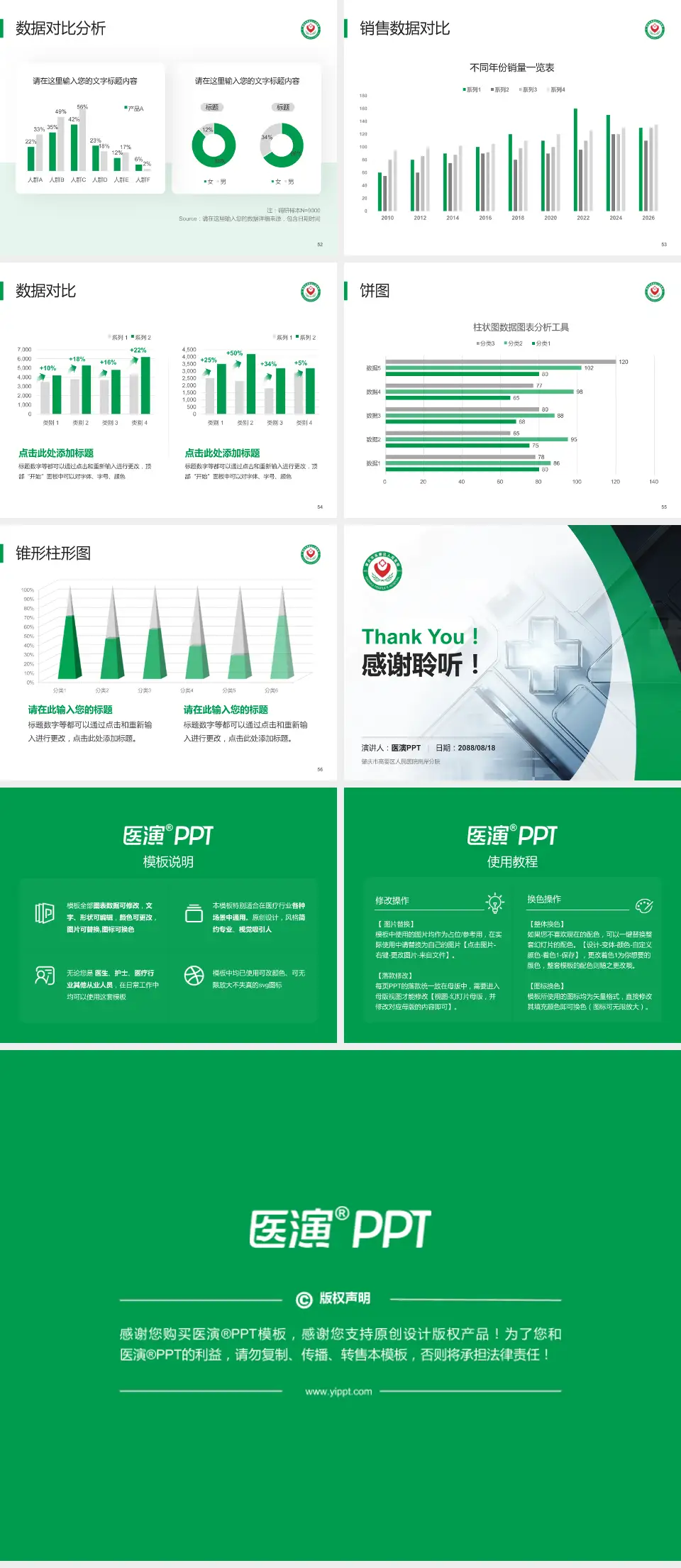 肇庆市高要区人民医院南岸分院医疗行业比赛专用PPT模板4:3格式幻灯片预览图7