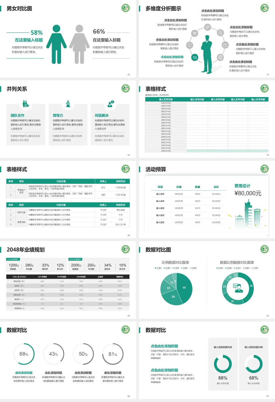 茂名市农垦医院财务与预算报告PPT模板16:9格式幻灯片预览图3