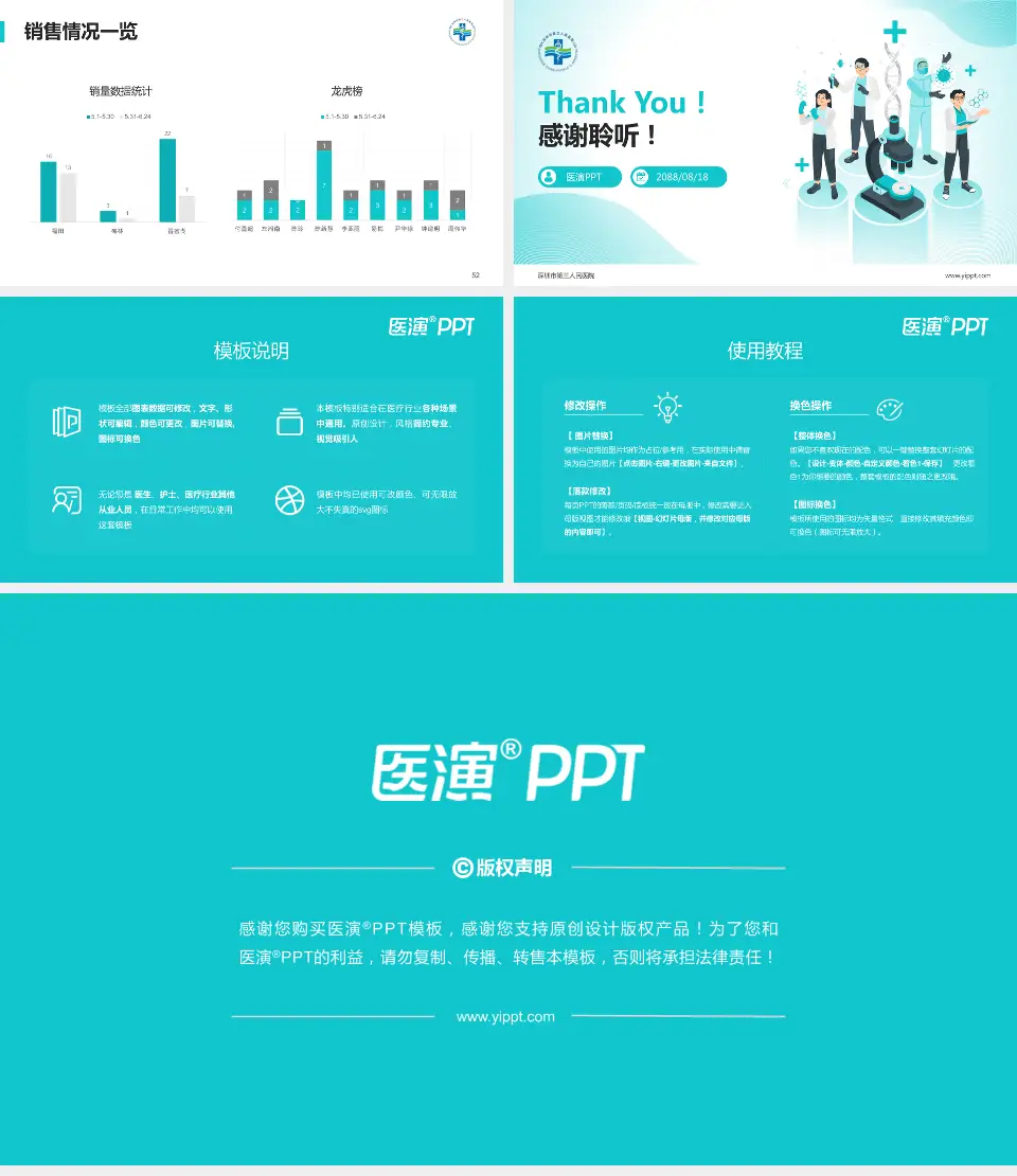 深圳市第三人民医院品管圈PDCA演示专用PPT模板16:9格式幻灯片预览图7