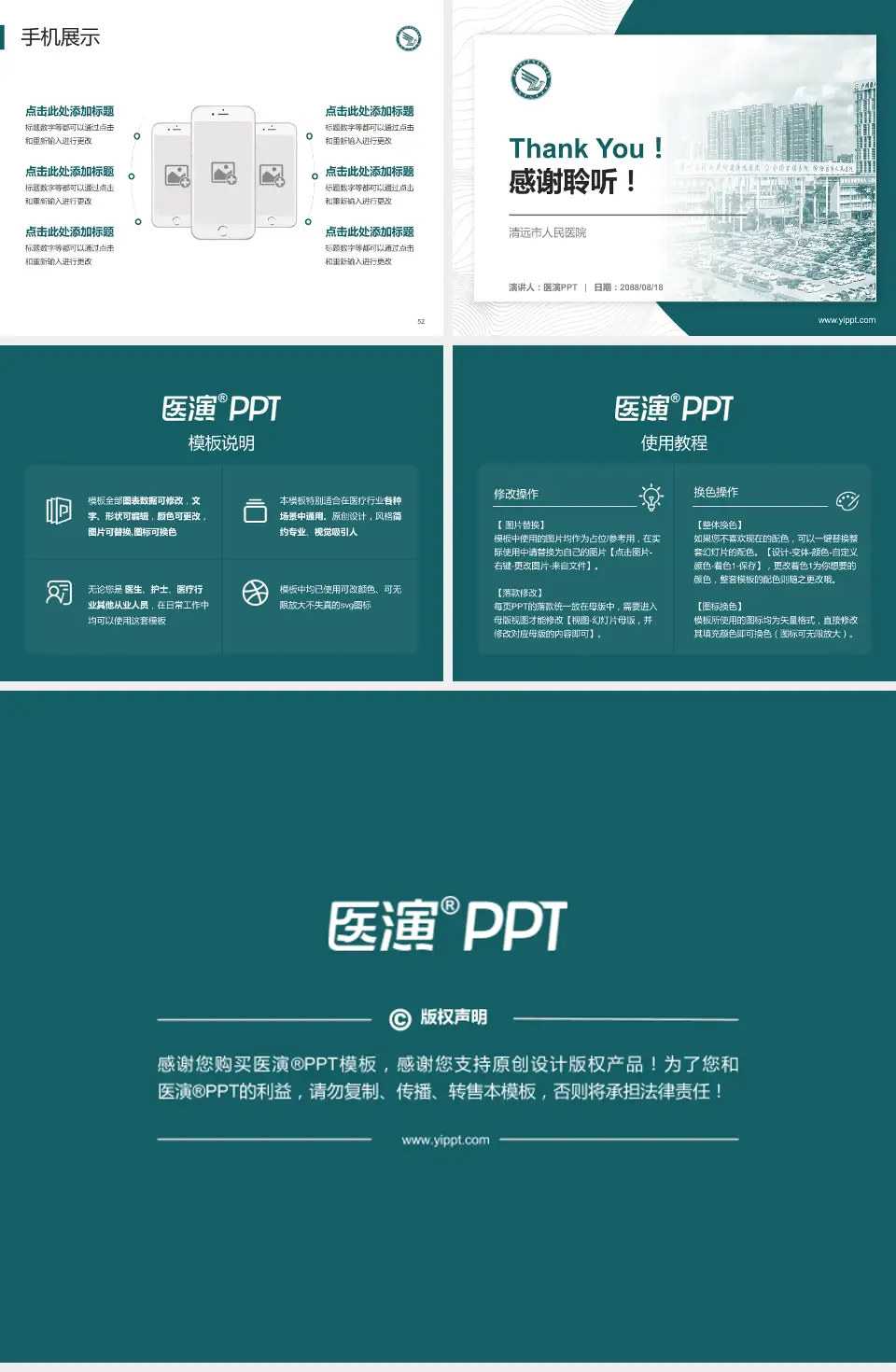 清远市人民医院医院管理报告PPT模板4:3格式幻灯片预览图7