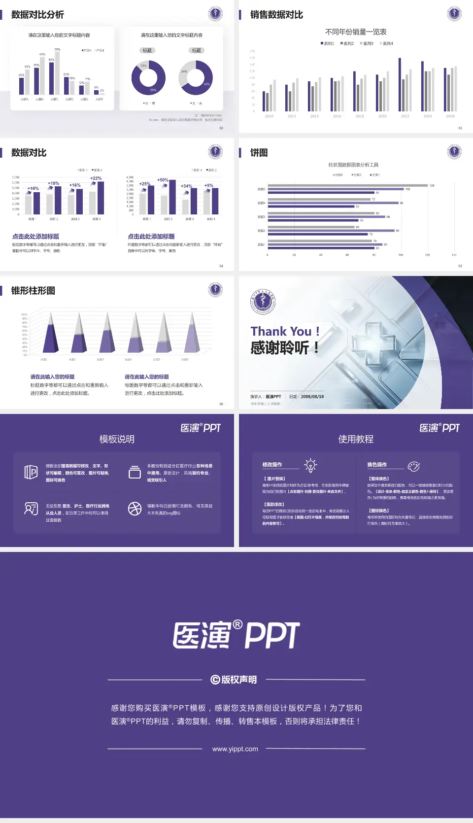 深圳市第二人民医院医疗行业比赛专用PPT模板16:9格式幻灯片预览图7