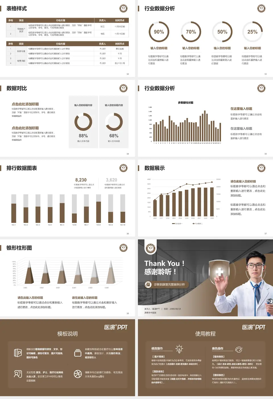 英德市中医院医疗知识普及PPT模板16:9格式幻灯片预览图5