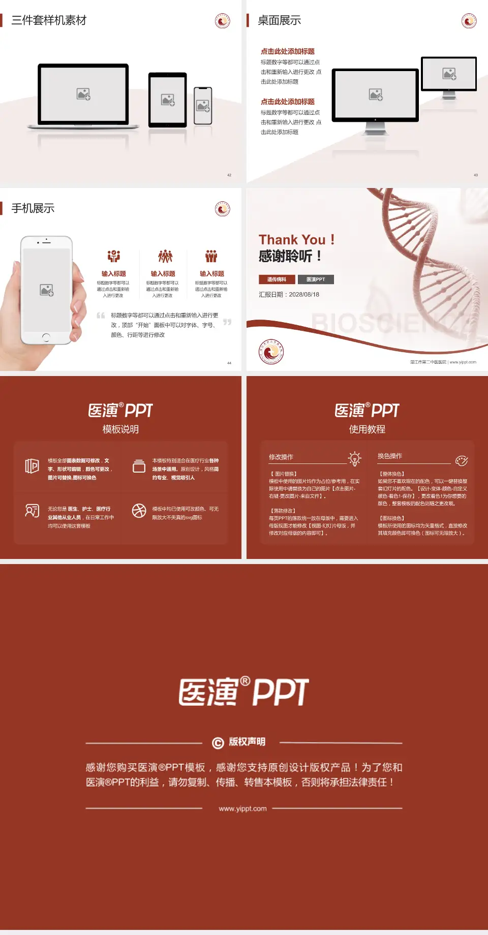 湛江市第二中医医院项目申请与汇报PPT模板4:3格式幻灯片预览图6