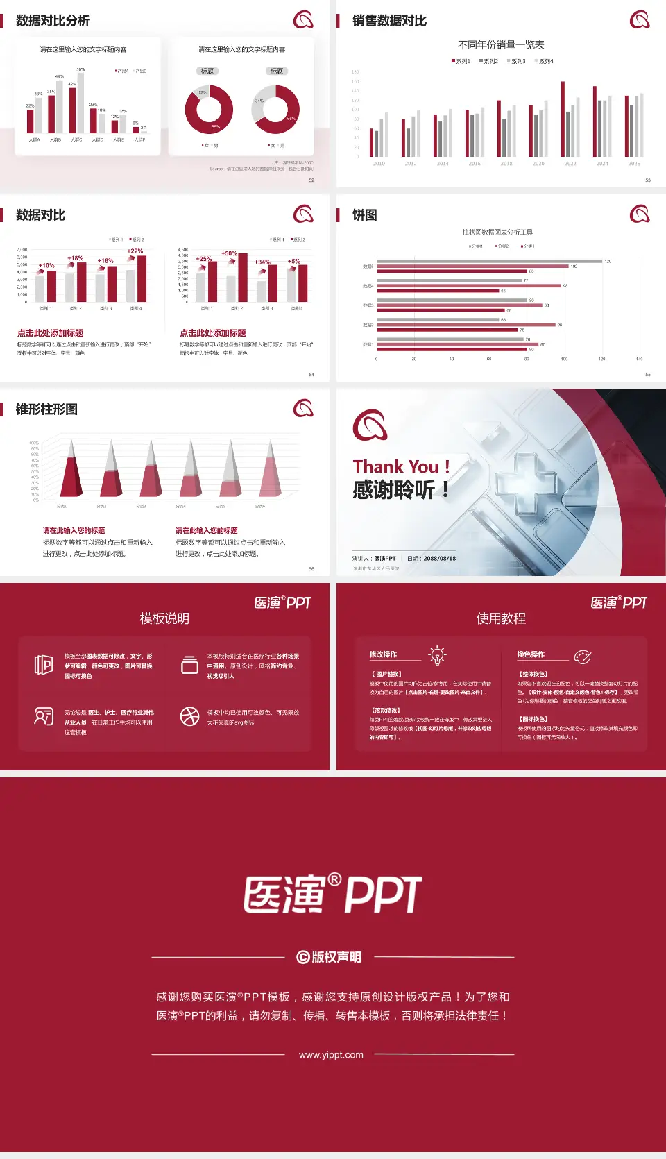 深圳市龙华区人民医院医疗行业比赛专用PPT模板16:9格式幻灯片预览图7