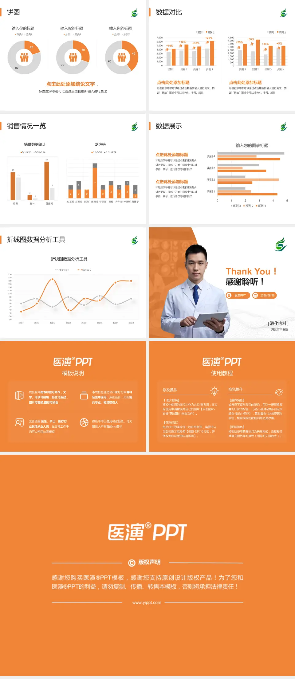 清远市中医院病例分享与讨论PPT模板4:3格式幻灯片预览图4