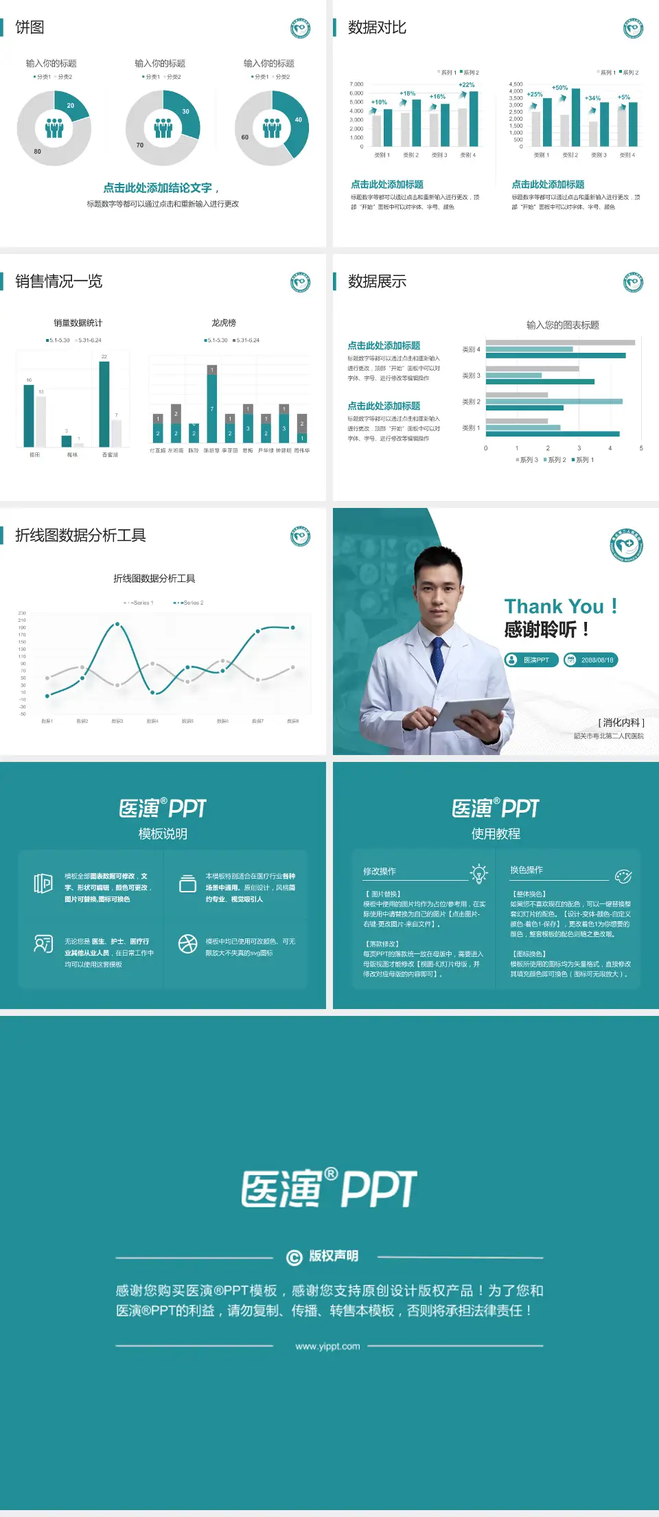 韶关市粤北第二人民医院病例分享与讨论PPT模板4:3格式幻灯片预览图4