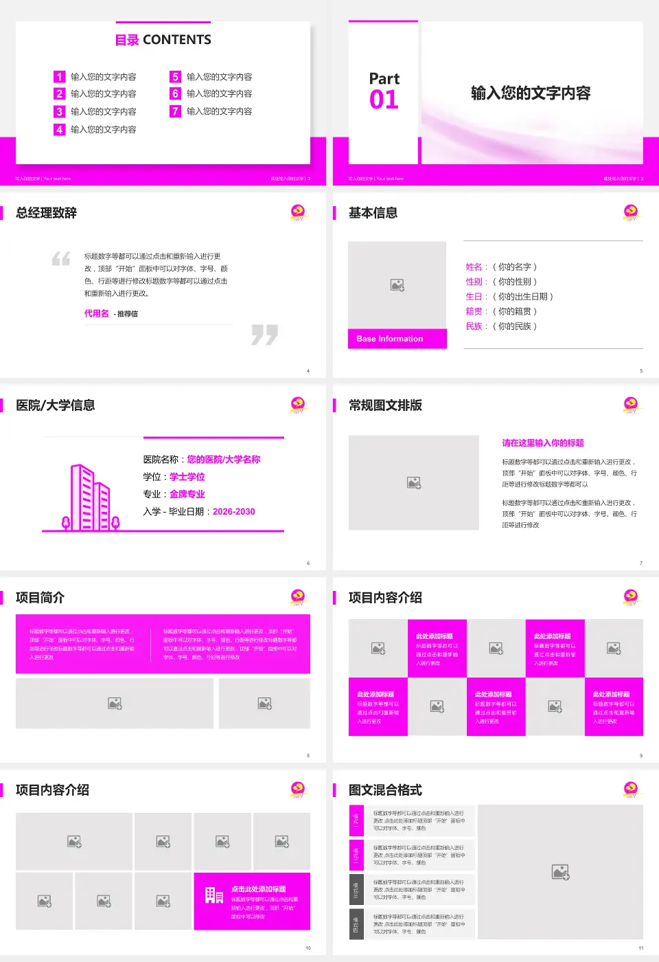 茂名市妇幼保健院个人求职应聘简历PPT模板16:9格式幻灯片预览图2