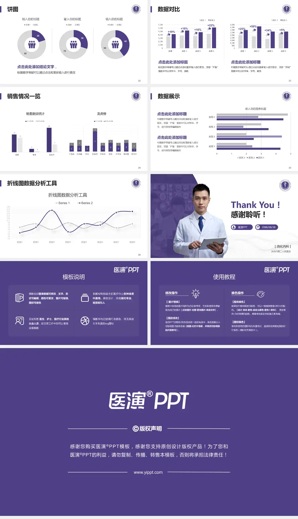 深圳市第二人民医院病例分享与讨论PPT模板16:9格式幻灯片预览图4