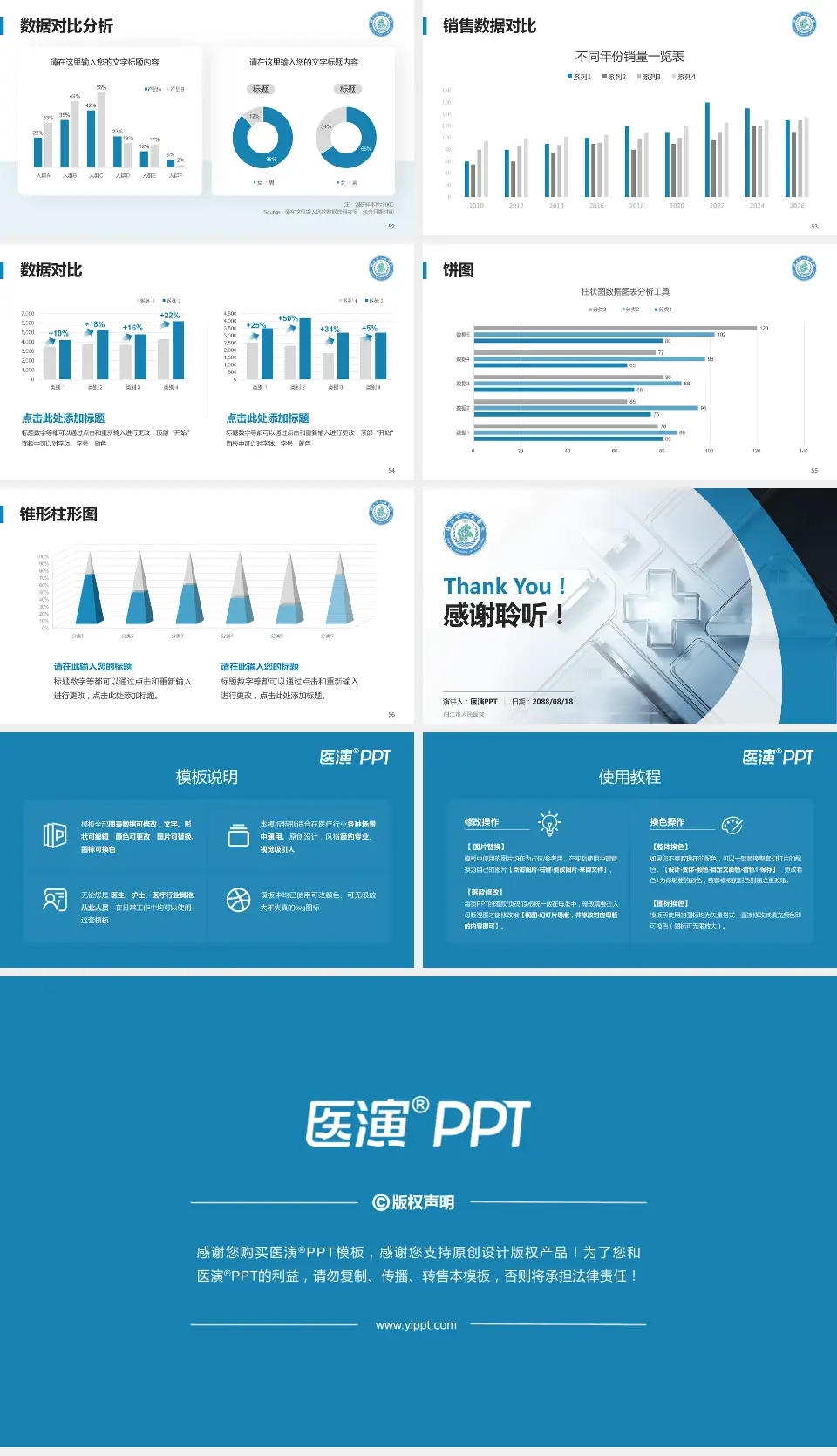 阳江市人民医院医疗行业比赛专用PPT模板16:9格式幻灯片预览图7