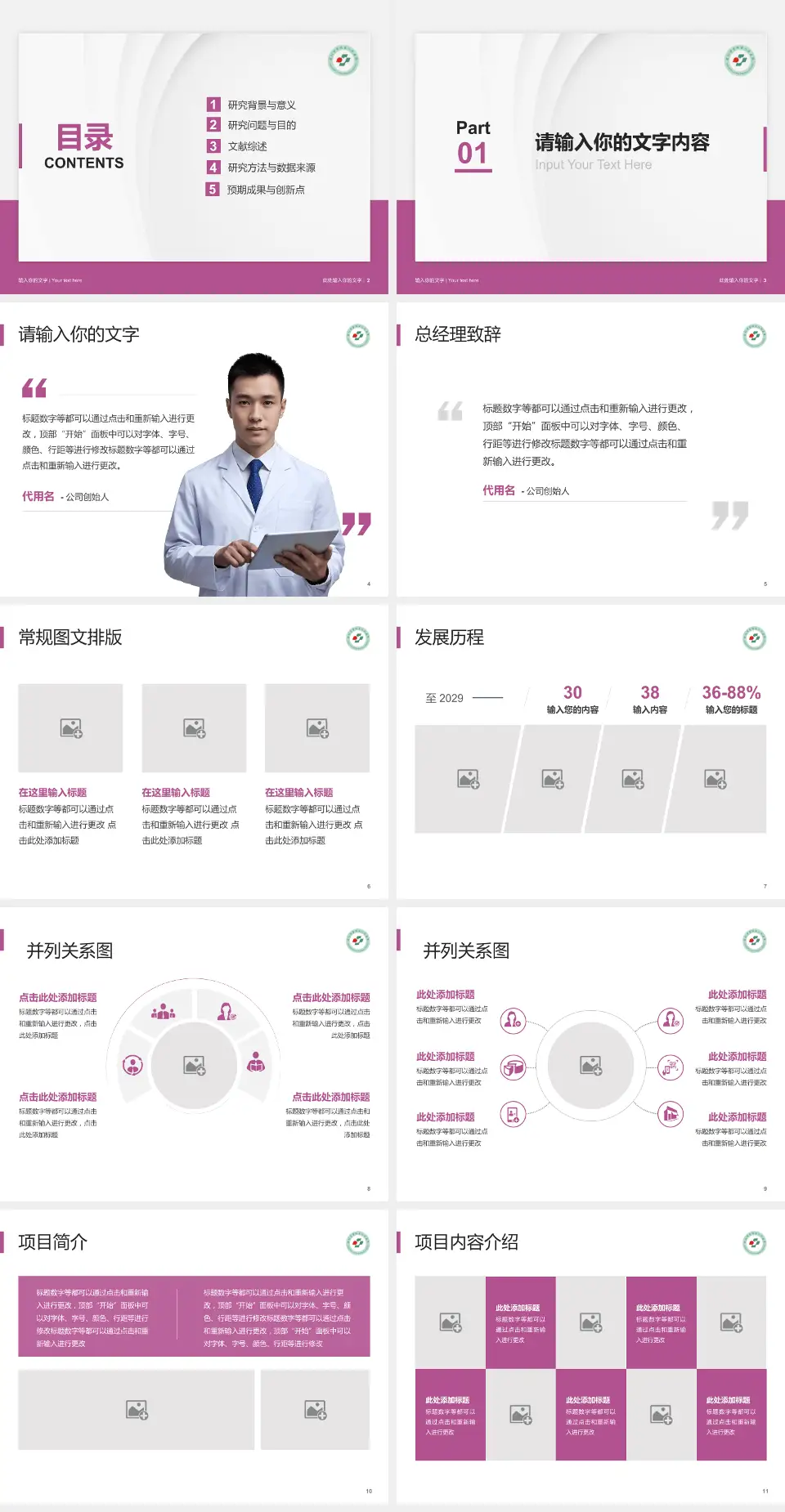 深圳市罗湖区人民医院医院管理报告PPT模板4:3格式幻灯片预览图2