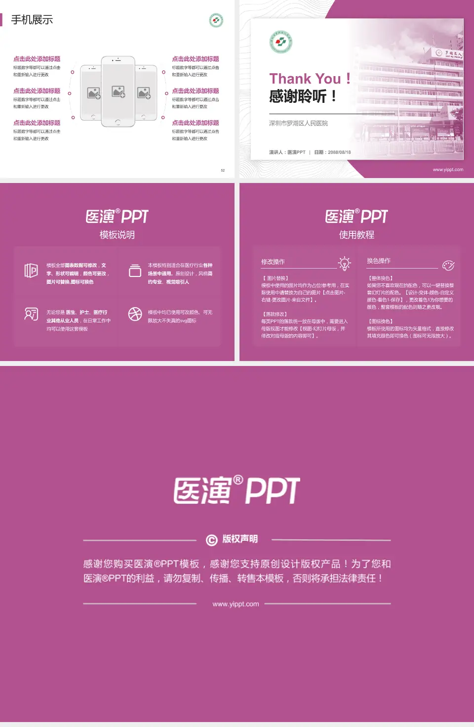 深圳市罗湖区人民医院医院管理报告PPT模板4:3格式幻灯片预览图7