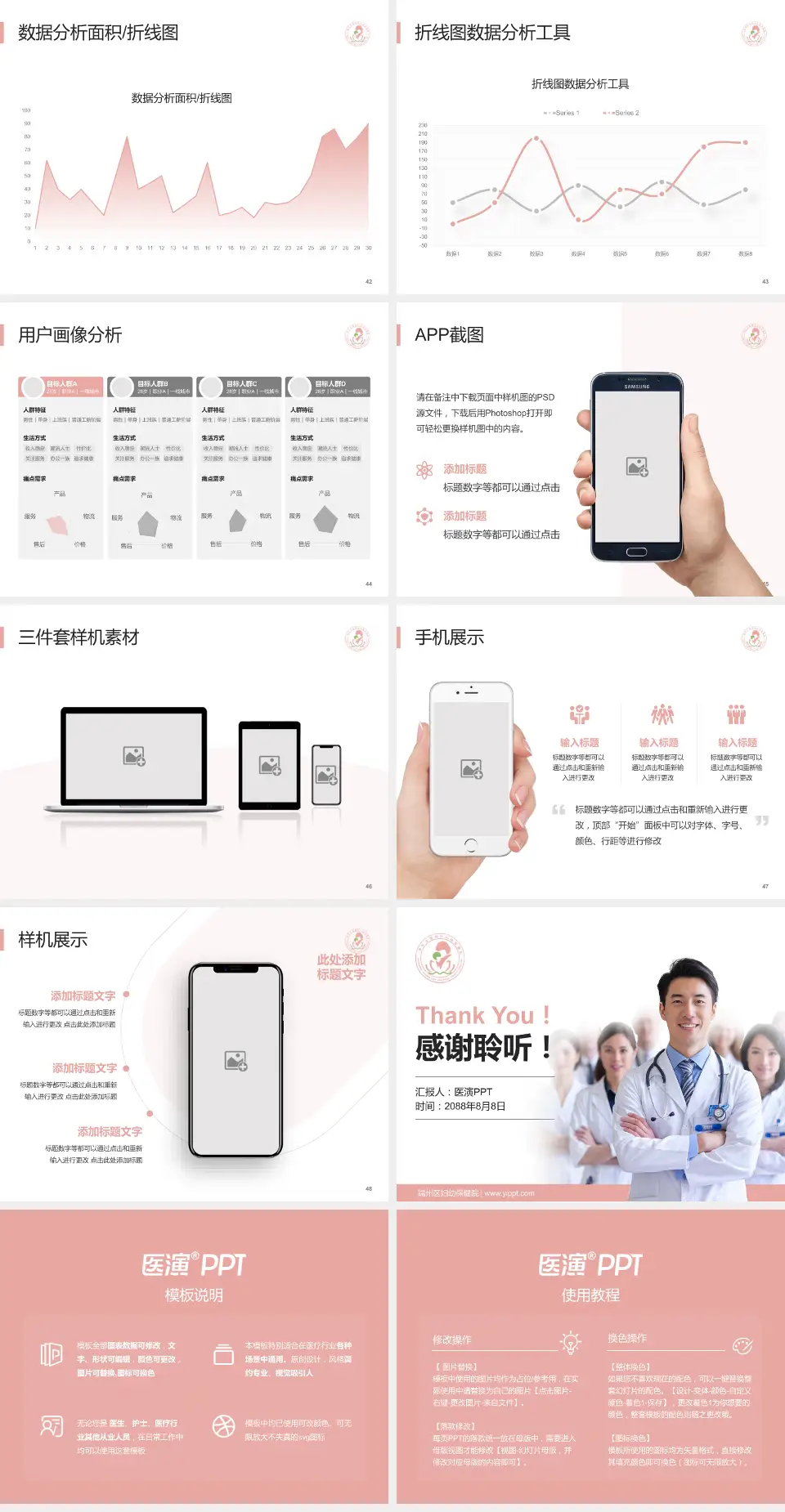 端州区妇幼保健院科室介绍与推广PPT模板4:3格式幻灯片预览图6