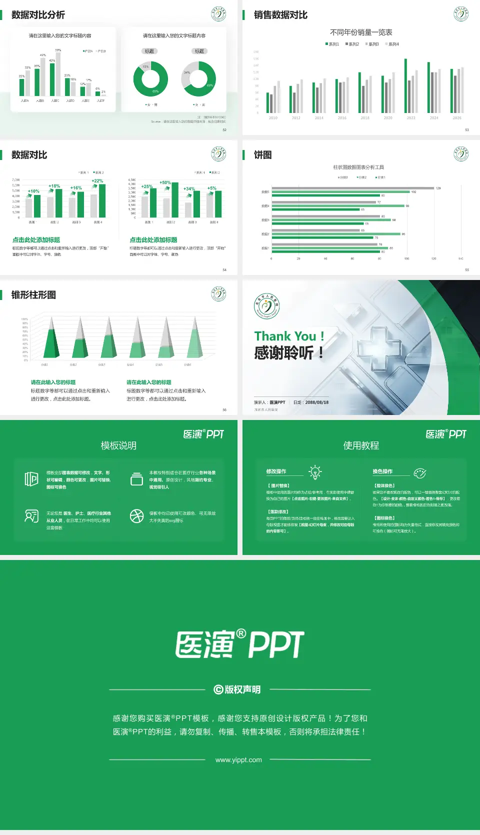 茂名市人民医院医疗行业比赛专用PPT模板16:9格式幻灯片预览图7