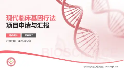 深圳市龙岗区妇幼保健院项目申请与汇报PPT模板