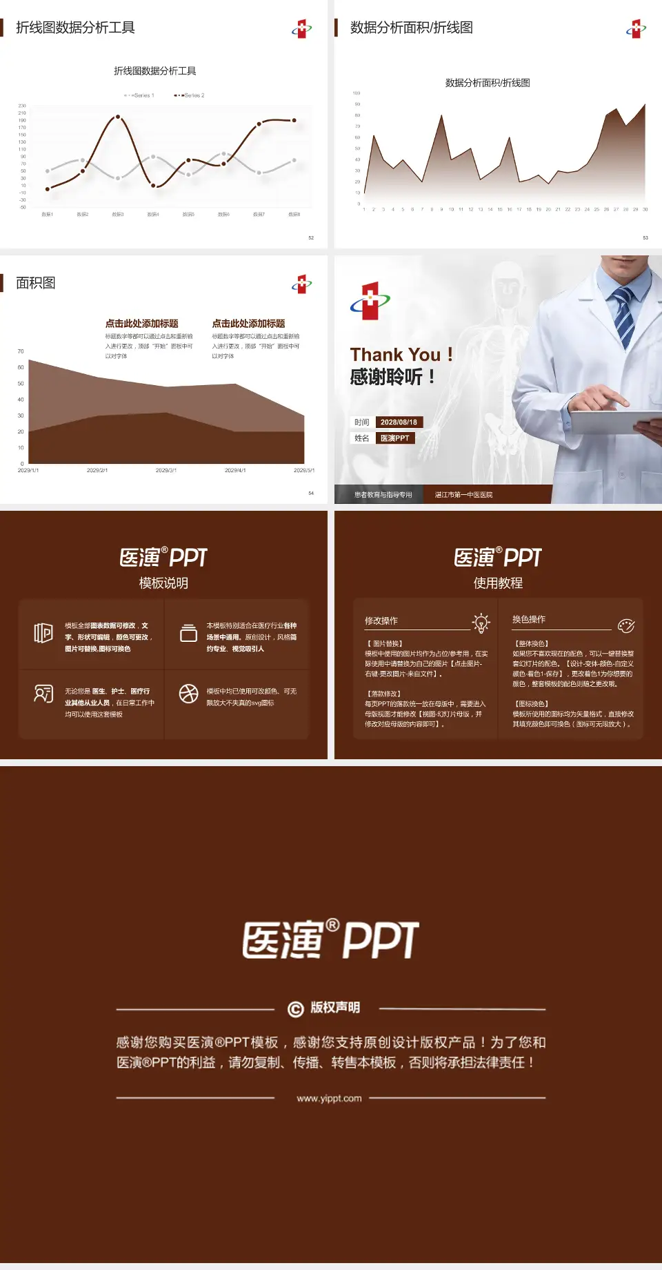 湛江市第一中医医院患者教育与指导PPT模板4:3格式幻灯片预览图7