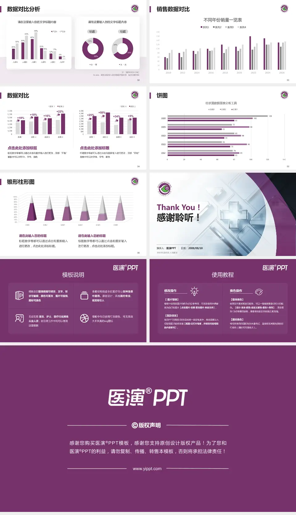 深圳市龙岗区人民医院医疗行业比赛专用PPT模板16:9格式幻灯片预览图7