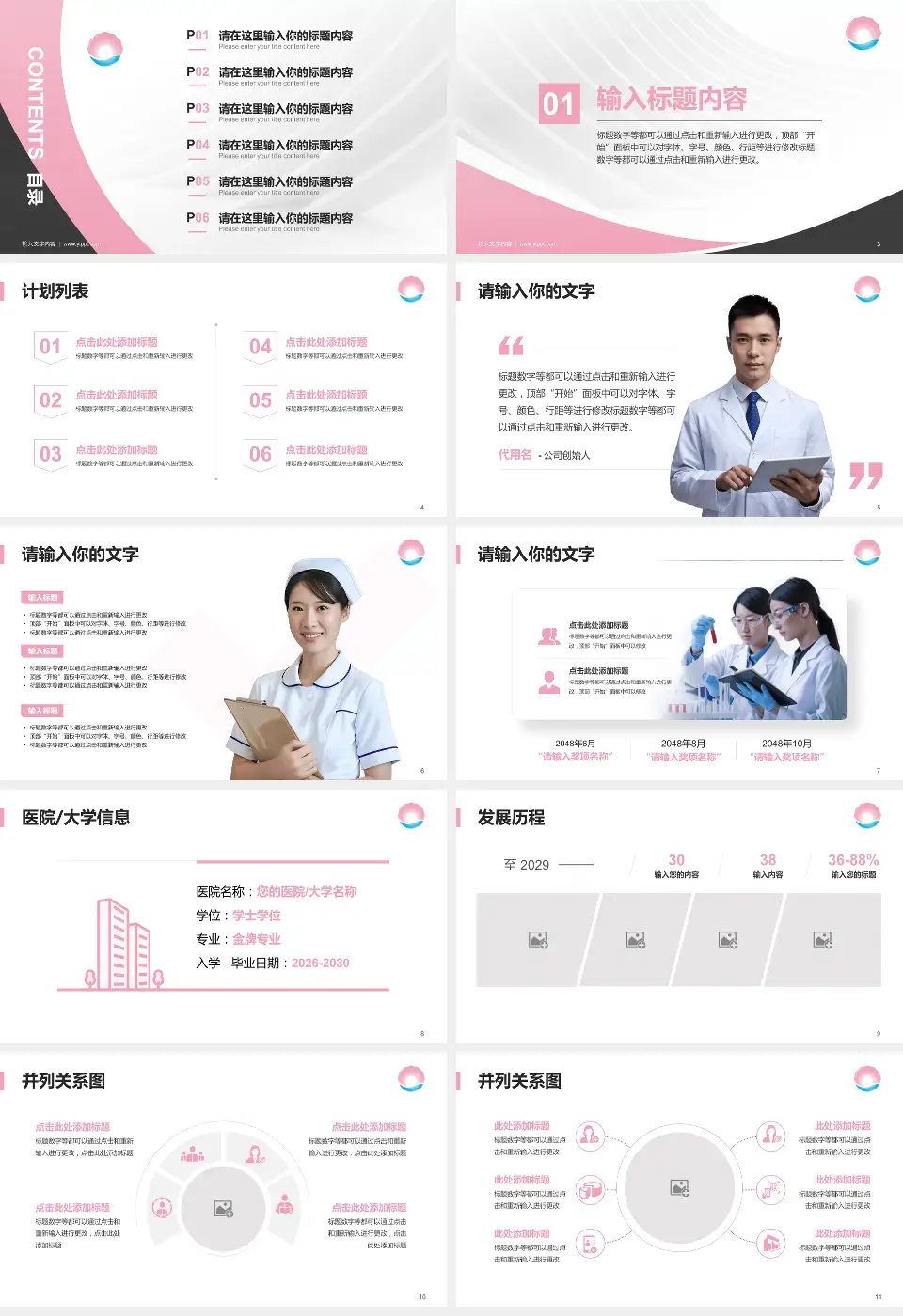 珠海市妇幼保健院医疗行业比赛专用PPT模板16:9格式幻灯片预览图2