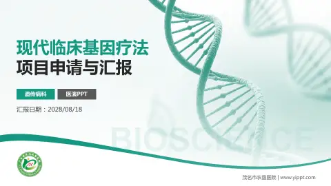 茂名市农垦医院项目申请与汇报PPT模板