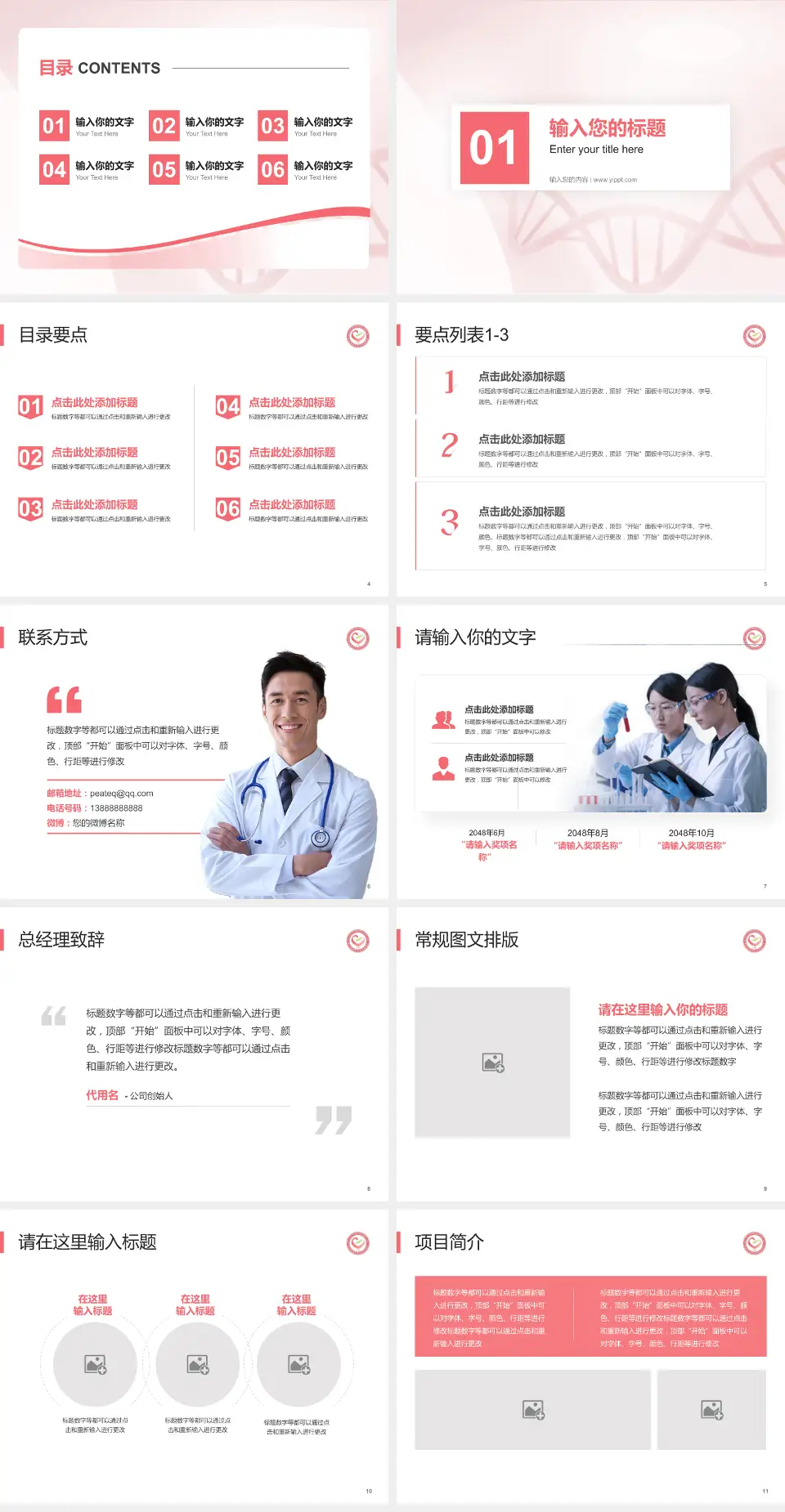 深圳市龙岗区妇幼保健院项目申请与汇报PPT模板4:3格式幻灯片预览图2