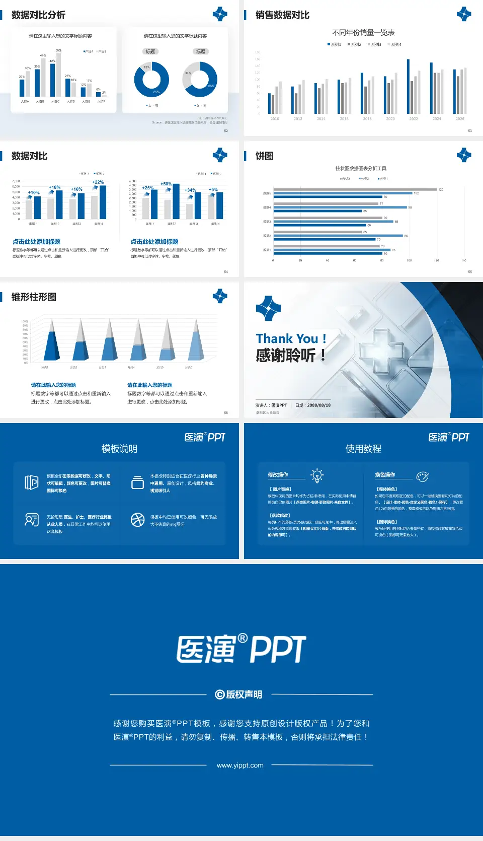 潮阳区大峰医院医疗行业比赛专用PPT模板16:9格式幻灯片预览图7