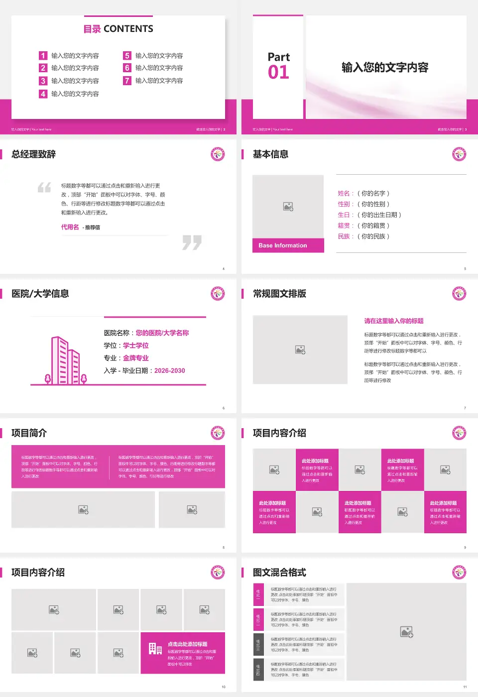 韶关市妇幼保健院个人求职应聘简历PPT模板16:9格式幻灯片预览图2