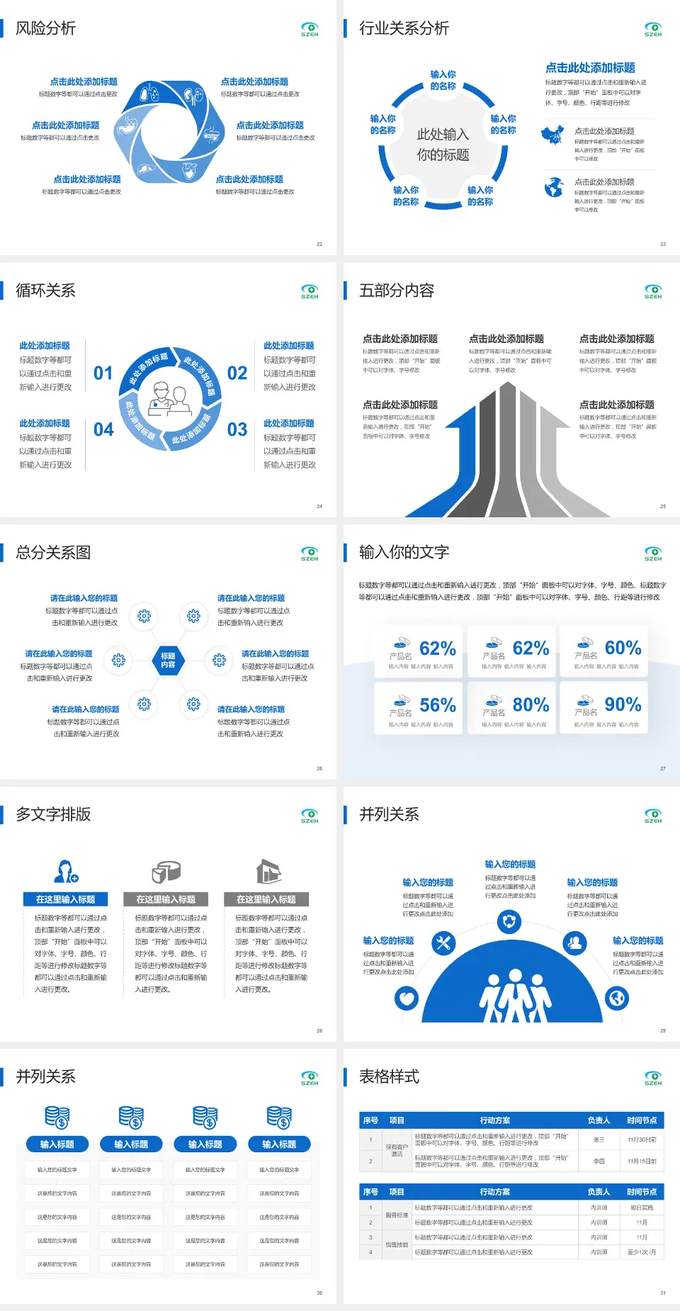 深圳市眼科医院科室介绍与推广PPT模板4:3格式幻灯片预览图4