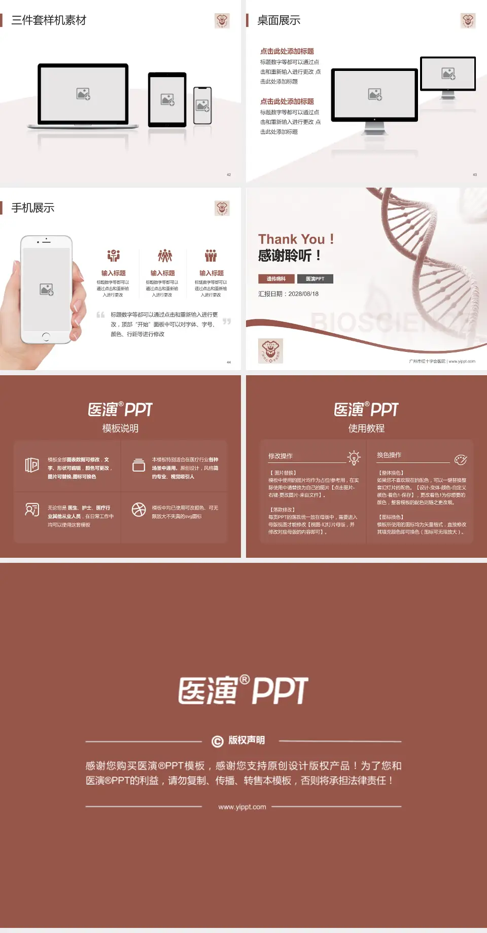 广州市红十字会医院项目申请与汇报PPT模板4:3格式幻灯片预览图6