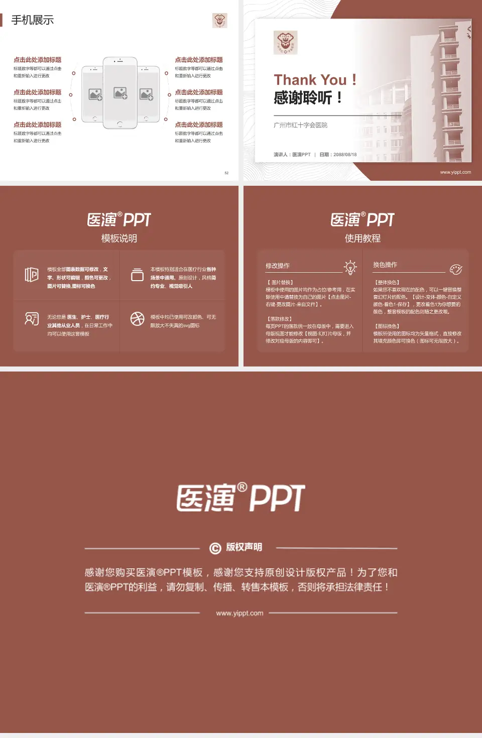 广州市红十字会医院医院管理报告PPT模板4:3格式幻灯片预览图7