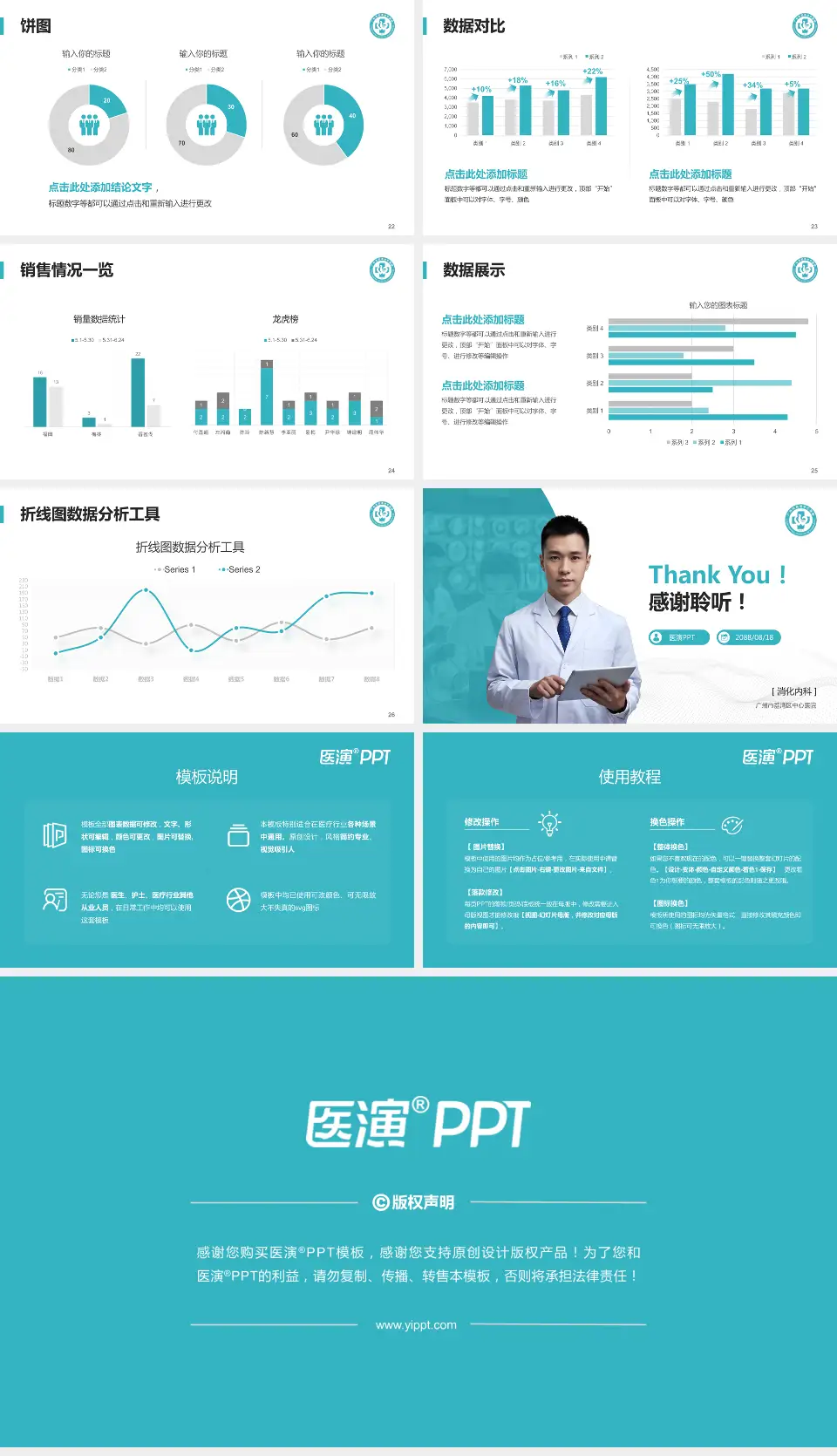 广州市荔湾区中心医院病例分享与讨论PPT模板16:9格式幻灯片预览图4