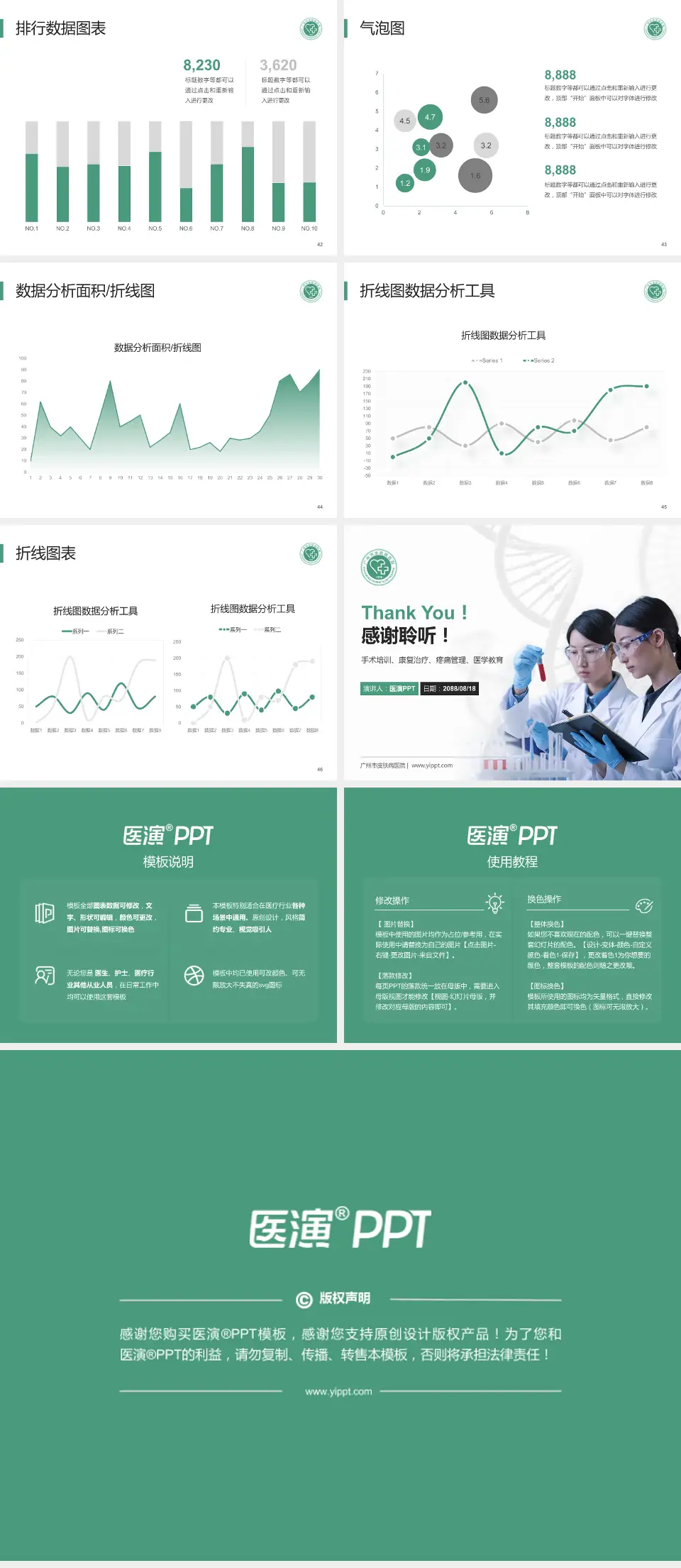 广州市皮肤病医院科研成果展示PPT模板4:3格式幻灯片预览图6