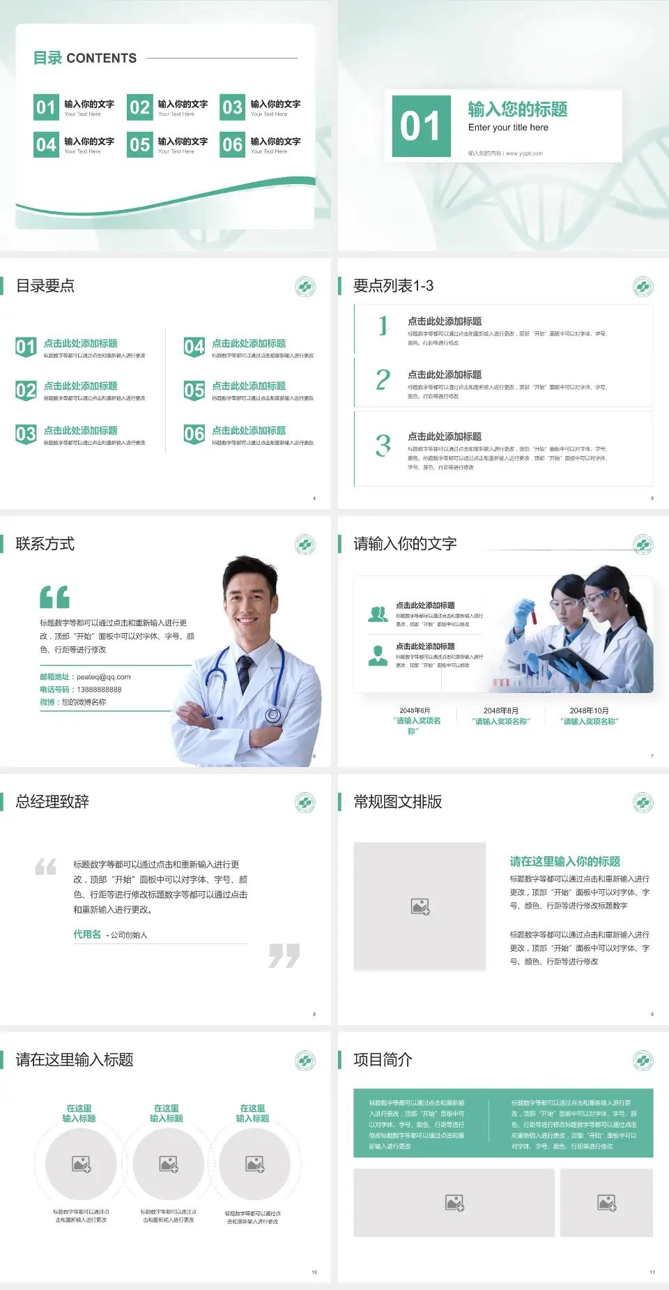 广州市花都区第二人民医院项目申请与汇报PPT模板4:3格式幻灯片预览图2