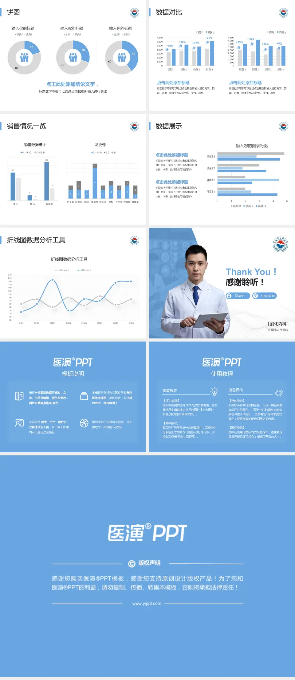 汕尾市人民医院病例分享与讨论PPT模板4:3格式幻灯片预览图4