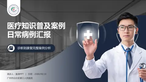 广州市白云区第三人民医院医疗知识普及PPT模板