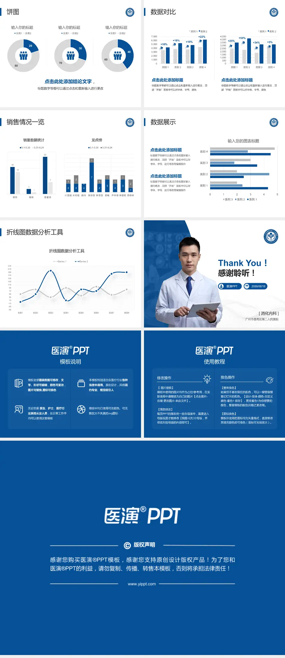 广州市番禺区第二人民医院病例分享与讨论PPT模板4:3格式幻灯片预览图4