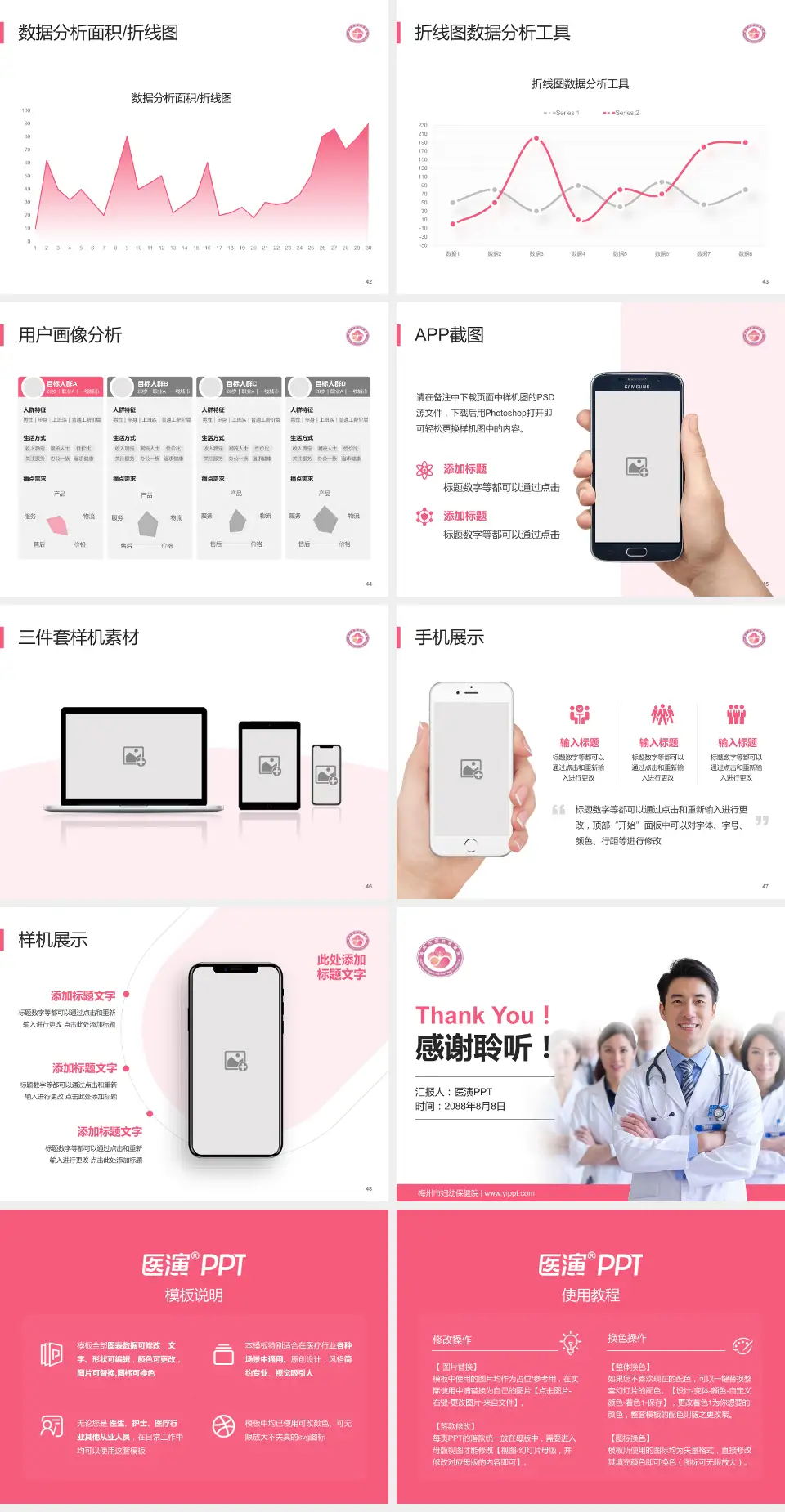 梅州市妇幼保健院科室介绍与推广PPT模板4:3格式幻灯片预览图6