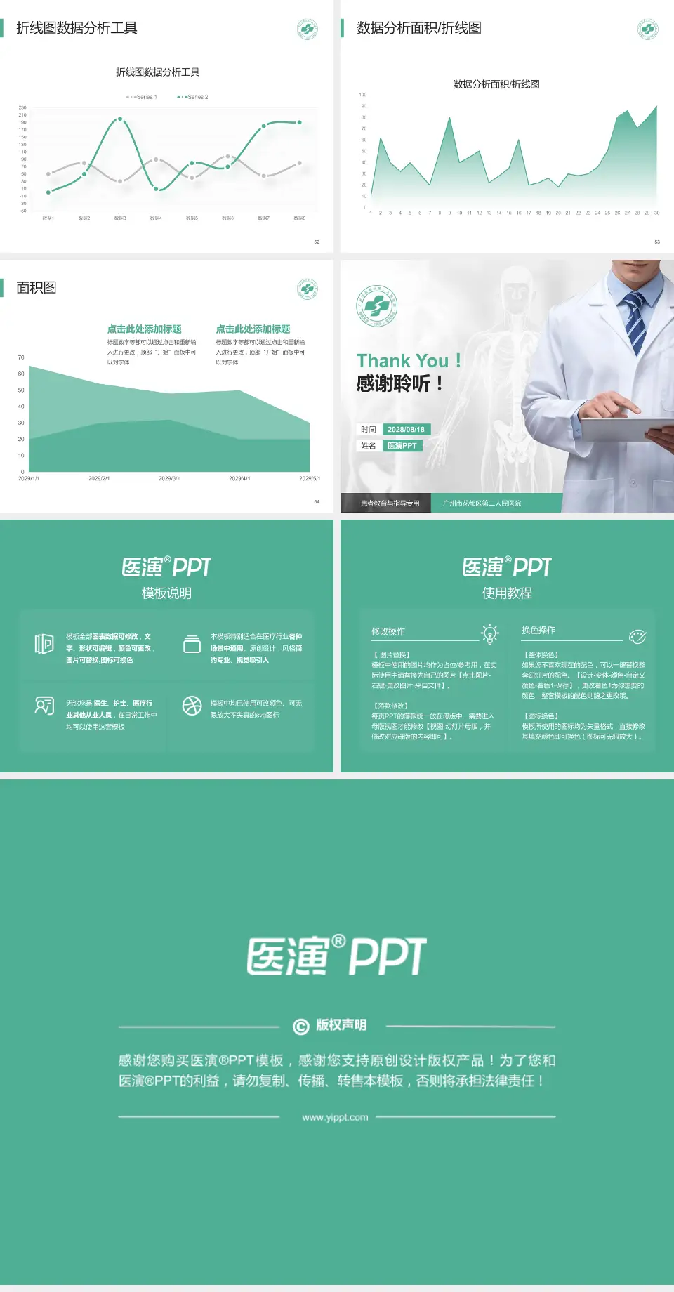 广州市花都区第二人民医院患者教育与指导PPT模板4:3格式幻灯片预览图7