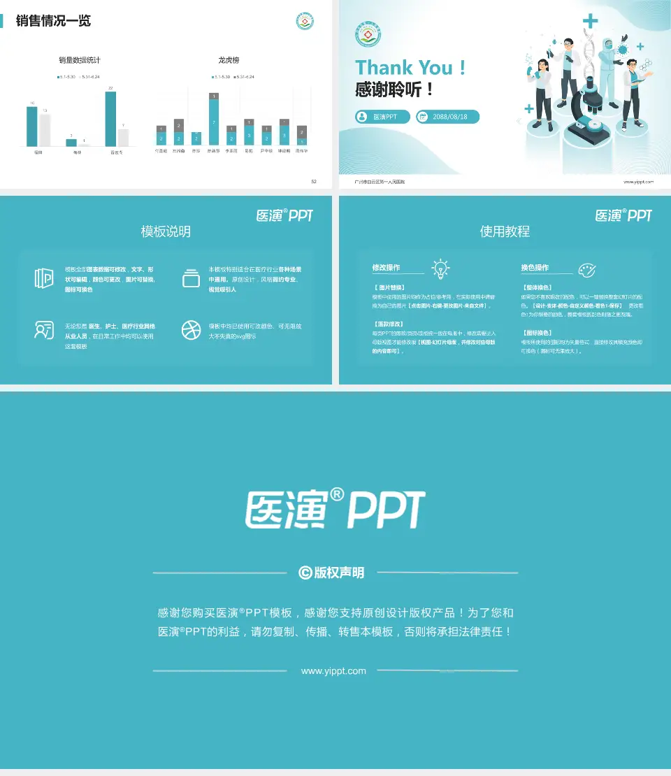 广州市白云区第一人民医院品管圈PDCA演示专用PPT模板16:9格式幻灯片预览图7