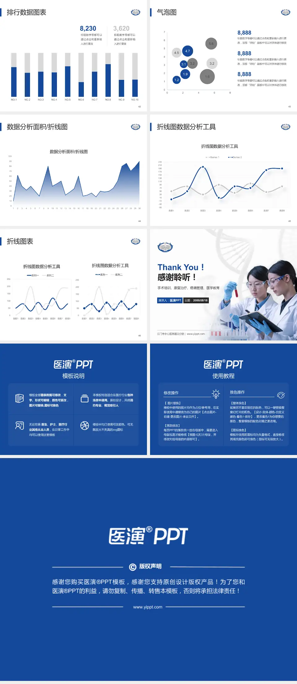 江门市中心医院蓬江分院科研成果展示PPT模板4:3格式幻灯片预览图6