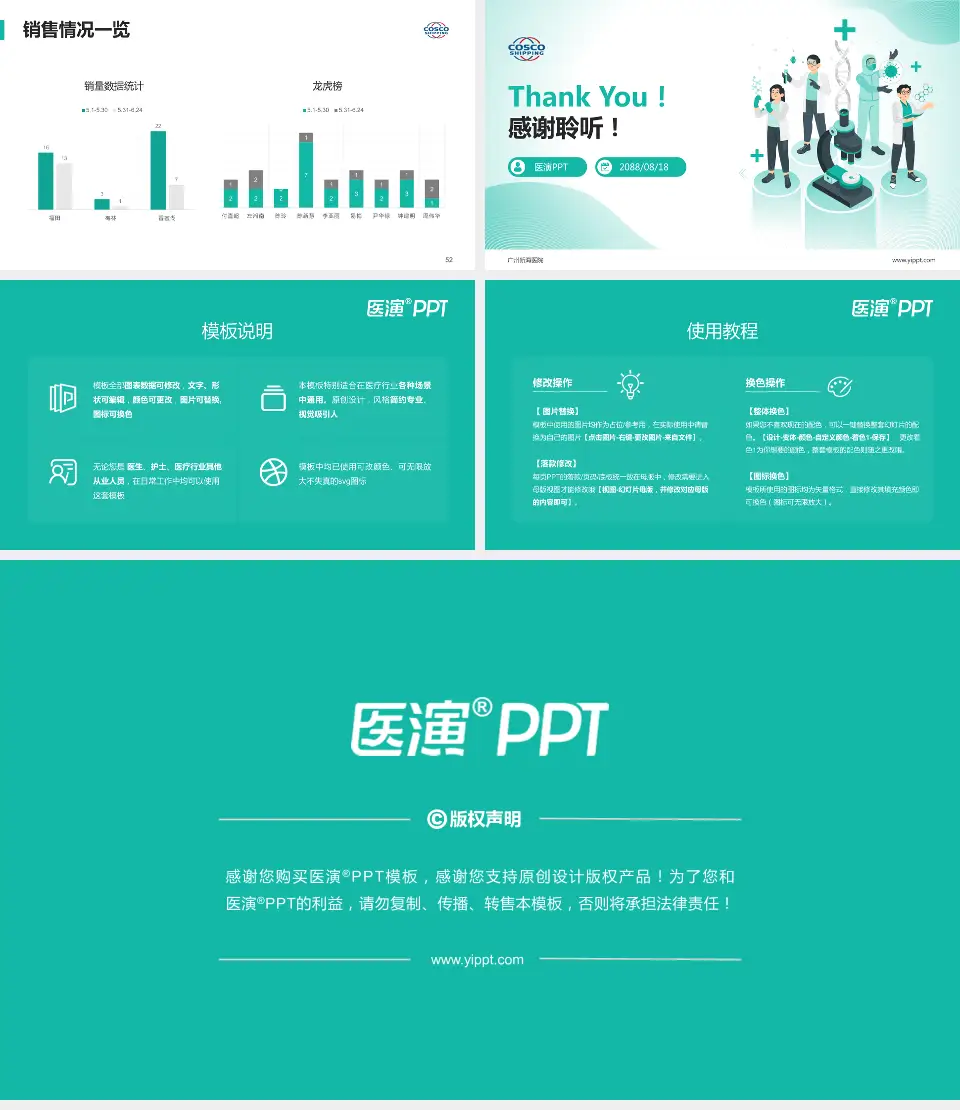 广州新海医院品管圈PDCA演示专用PPT模板16:9格式幻灯片预览图7