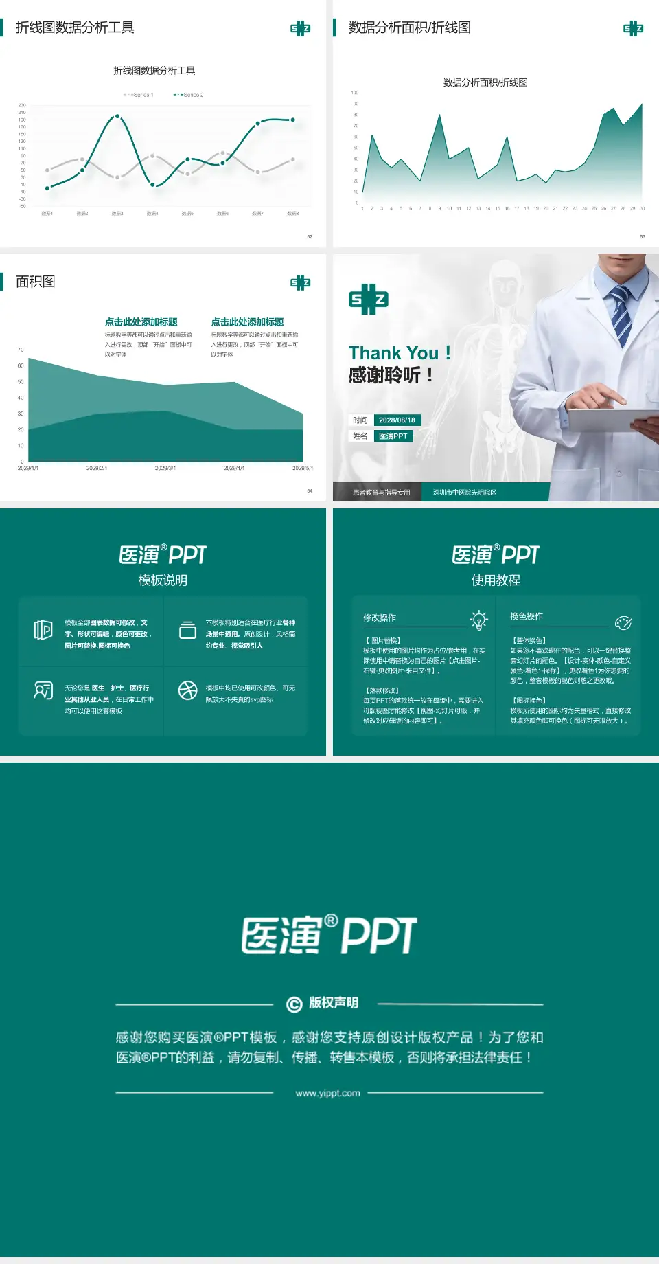 深圳市中医院光明院区患者教育与指导PPT模板4:3格式幻灯片预览图7