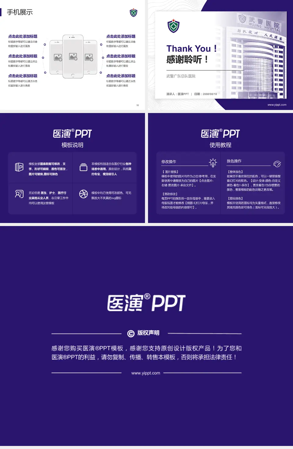 武警广东总队医院医院管理报告PPT模板4:3格式幻灯片预览图7