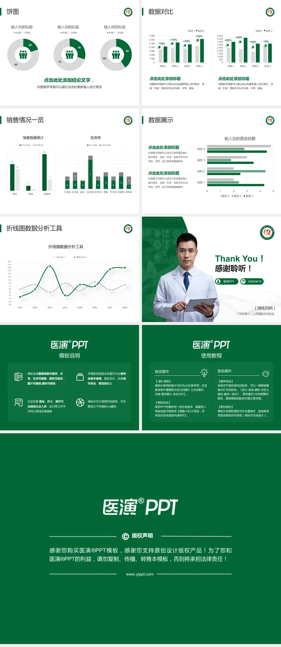 广州市第十二人民医院天河院区病例分享与讨论PPT模板4:3格式幻灯片预览图4